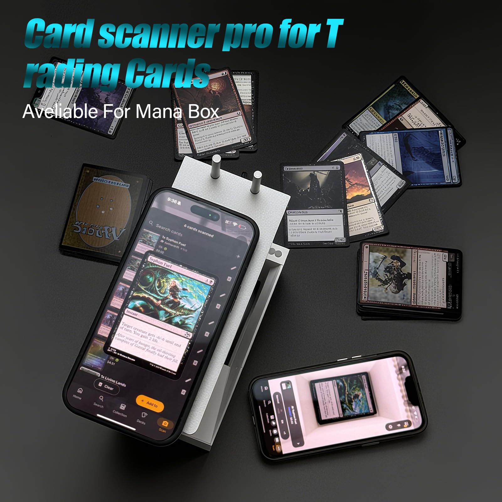 Amazon.com: YupeTryp MTG Card Scanner Stand for ManaBox, Easily Scanning  Magic The Gathering Cards, Height & Position Adjustable Phone Holder, TCG  Card Slinger for Fast Scan & Price Check, Pro MTG Accessories :