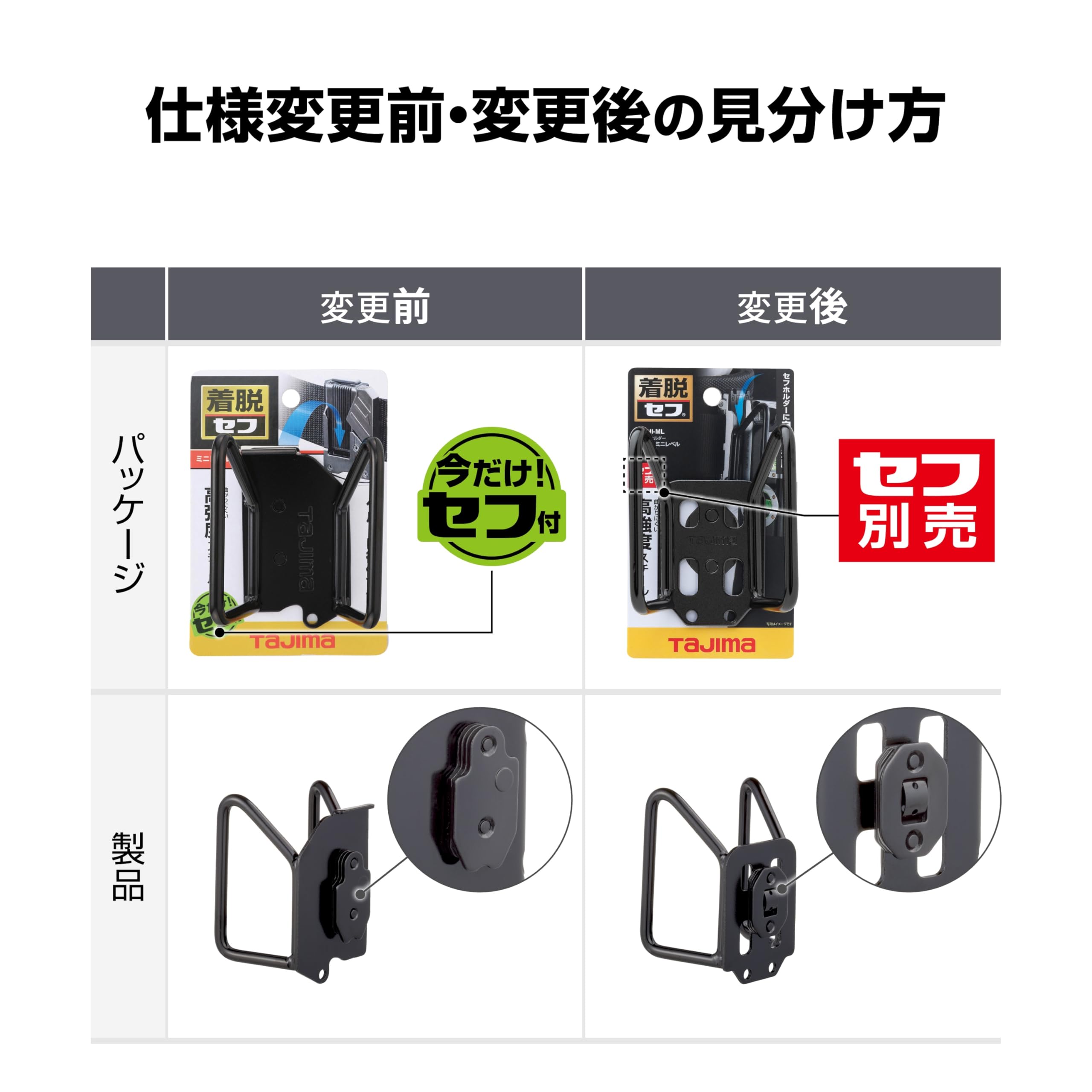 Amazon | タジマ セフシステム 着脱式工具ホルダー 高強度スチール
