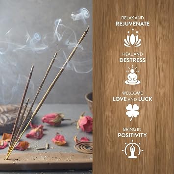 Hem Palo Santo Masala Incense Sticks | Smudge Healing Incense | Natural Fragrance of Sandalwood for Positivity | for Stress Relief & Cleansing | Gift Set - Pack of 12 (15 GMS Each)