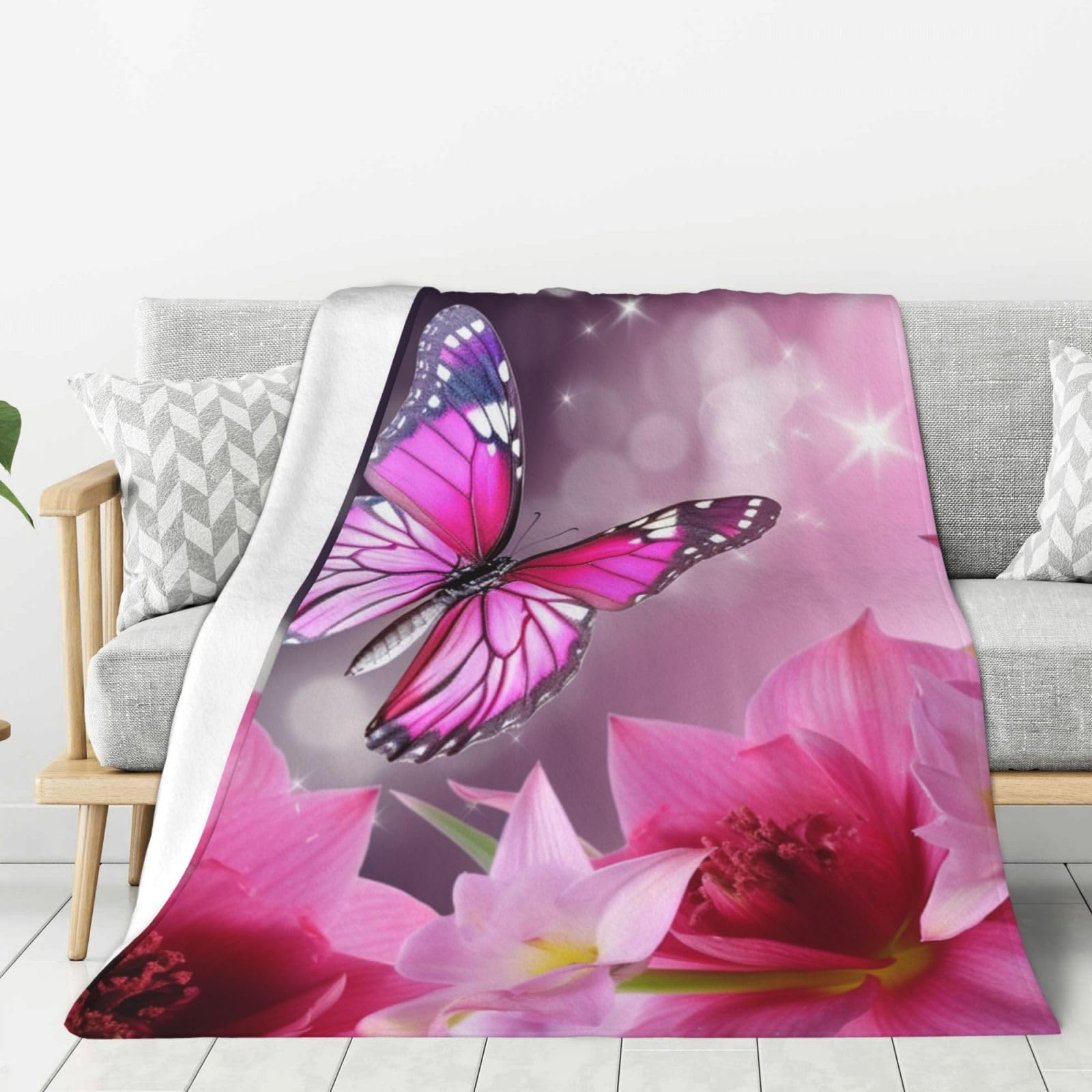 Couverture polaire plaid flanelle léger lit canapé voyage rose