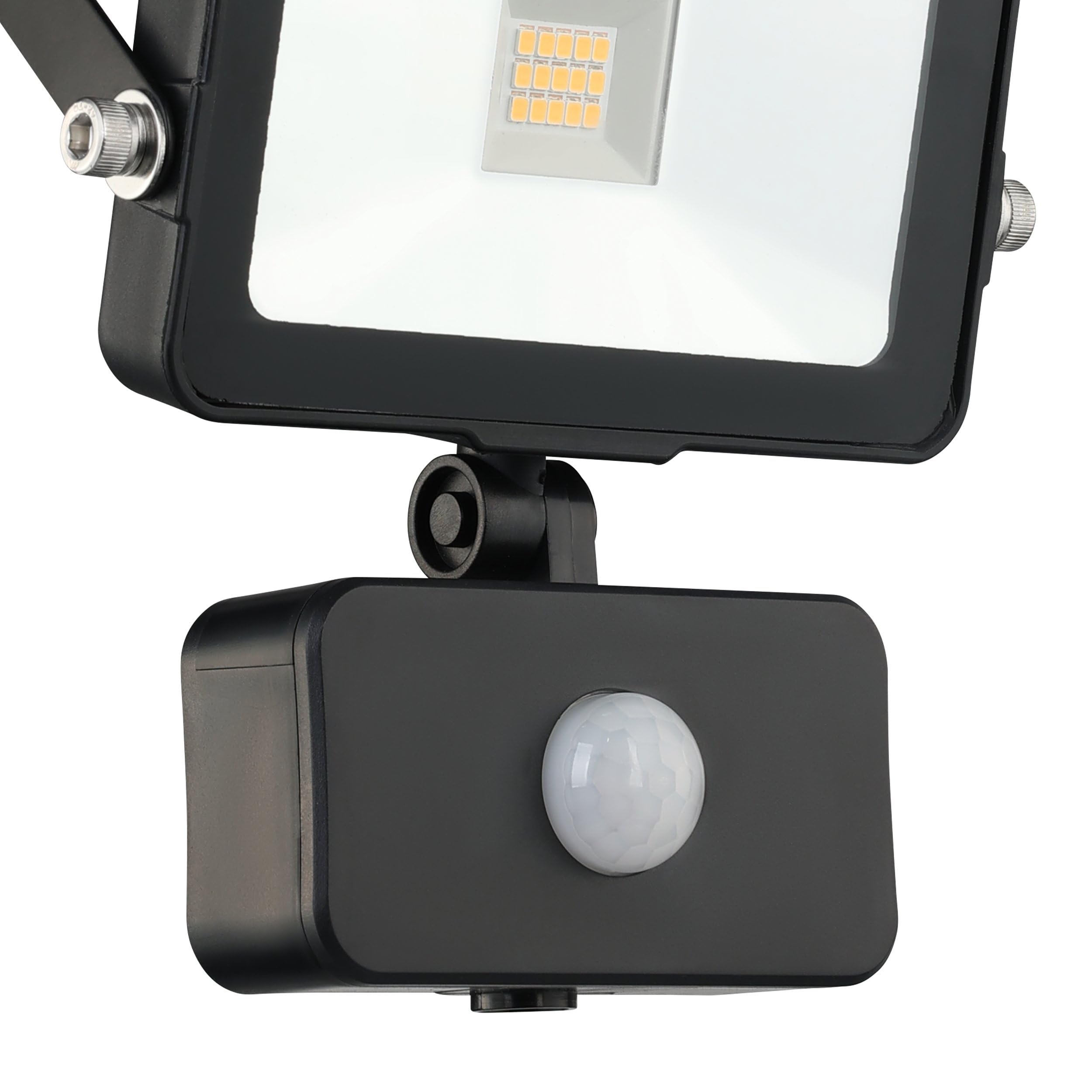 EGLO LED lampa solarna zewnętrzna Villagrappa | elastyczna lampa na zewnątrz z panelem słonecznym, lampa ścienna solarna z czujnikiem ruchu, czarna lampa zewnętrzna, ciepła