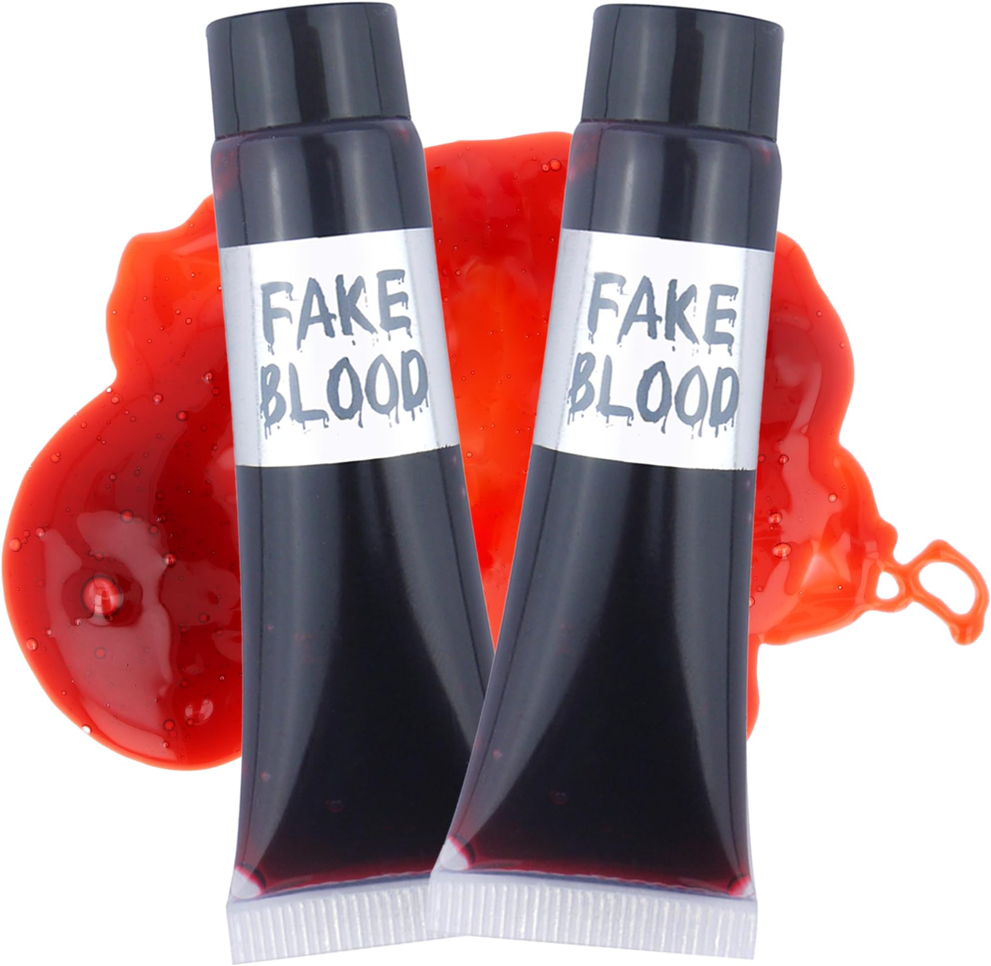 Henbrandt 32ml Fake Blood 2 x 16ml Tube Liquid Blood Special Effect Horror Make Up SFX for Theatre Stage Vampire Zombie Halloween Fancy Dress Costume Accessory for Kids and Adults