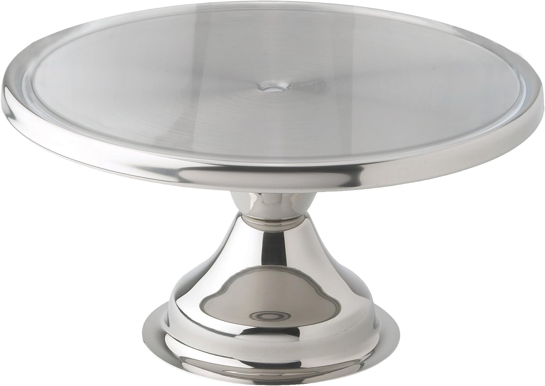 Winco CKS-13 Stainless Steel Round Cake Stand, 13-Inch