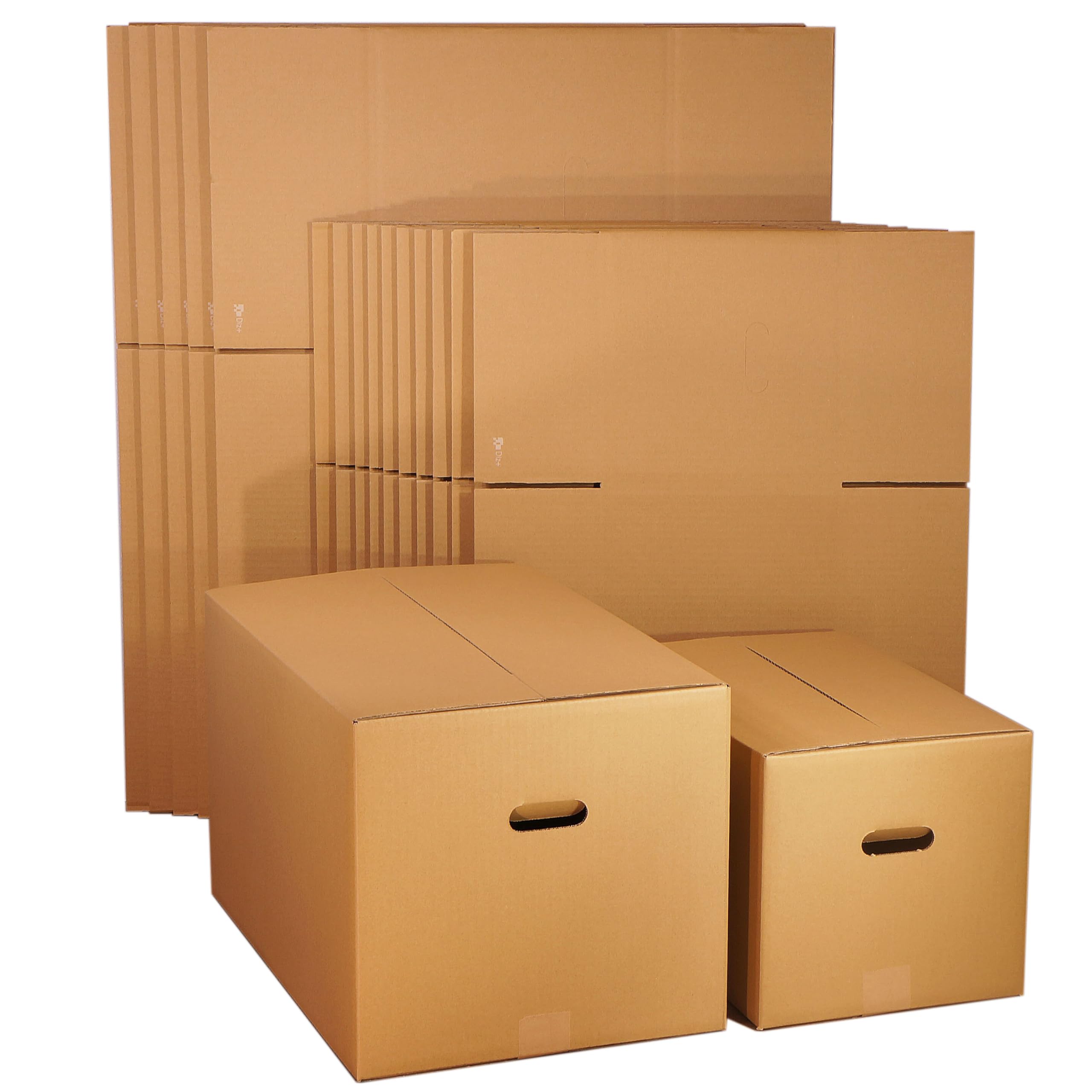 段ボール 15枚 セット (140 サイズ5枚・ 100 サイズ10枚) 取っ手穴付き 引っ越し 宅配便 梱包 ｄE1HT×5-ｄC3T×10