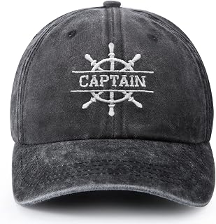 Boat Captain Hat for Men, Gifts for Boat Owners, Boating Gifts, Adjustable Baseball Caps
