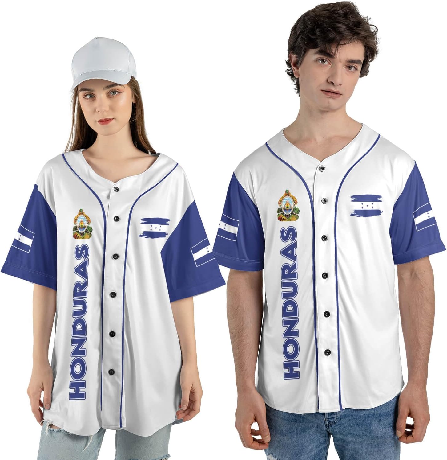 PRIMESTY Personalized Honduras Baseball Jersey Custom Name Honduras Camisas Hombres Honduras Jersey for Men Women