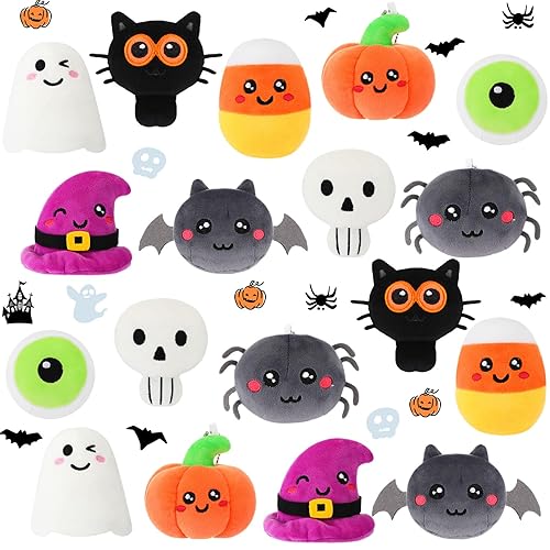 HyDren 18 Pcs Halloween Plush Toy bulk 4 Inch Halloween