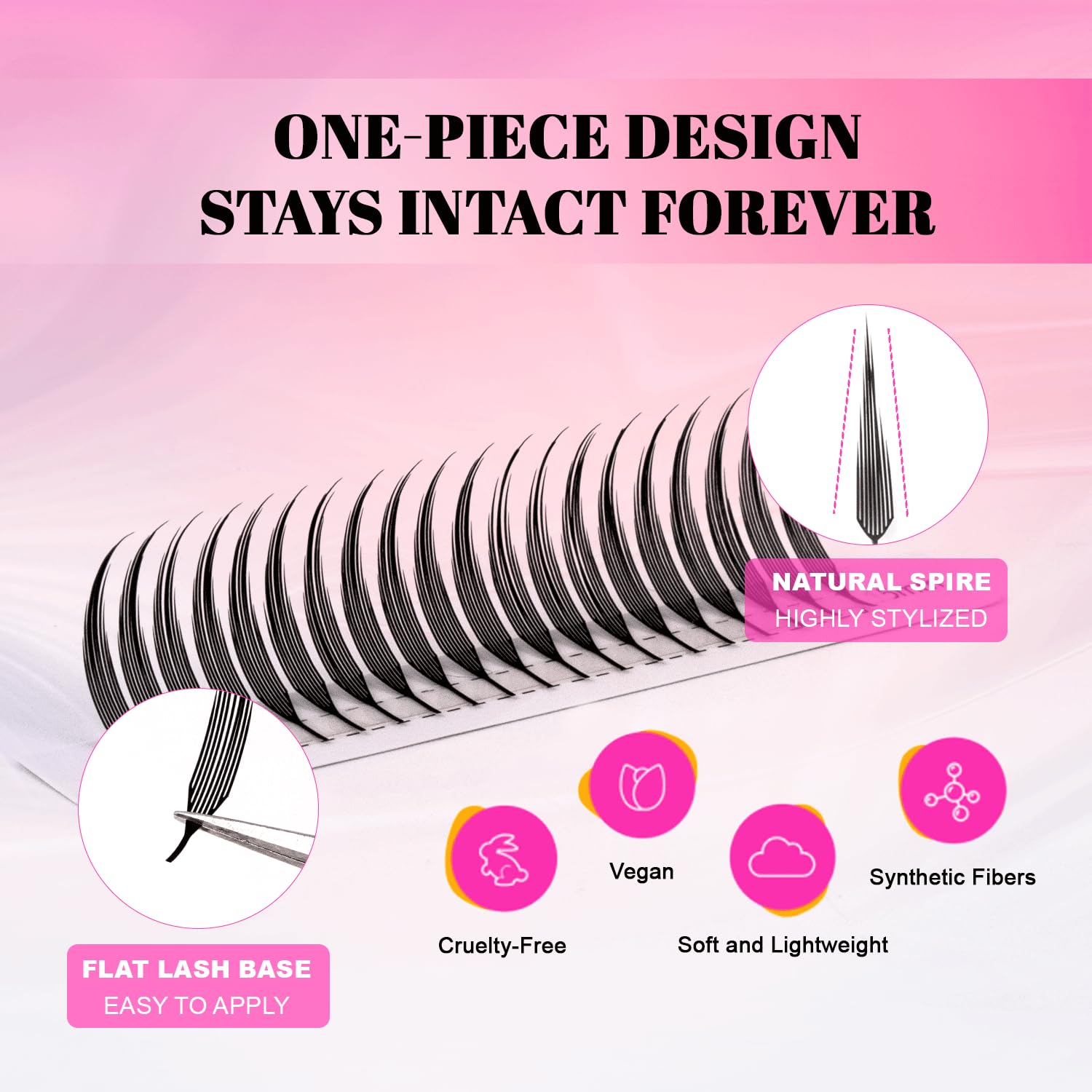 TDANCE Anime Spikes Lash Extensions for Professional Lash Artists - Anime Lashes Extensions, Premade Lash Fans, Lightweight, Perfect for Salon Use Anime Spire Lashes(0.07-C,14mm) image 4