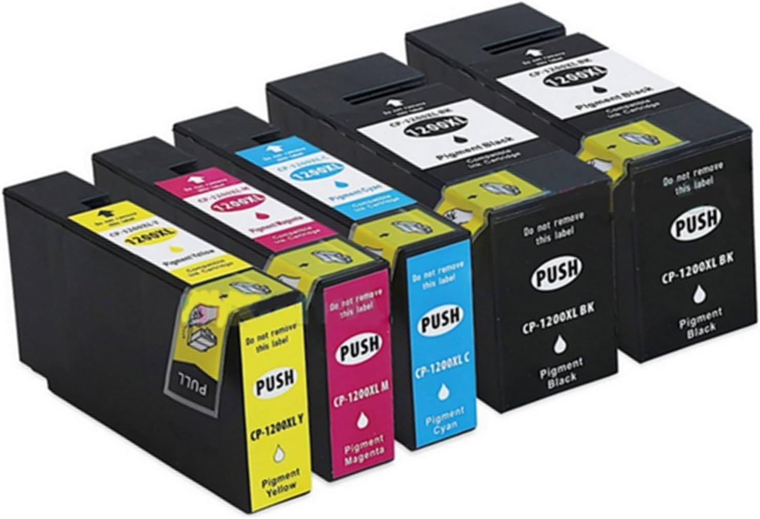 LOVEINK Replacement Inkjet Cartridge PGI-1200 XL 5 Pack (2 Black, 1 Cyan, 1 Magenta, 1 Yellow)