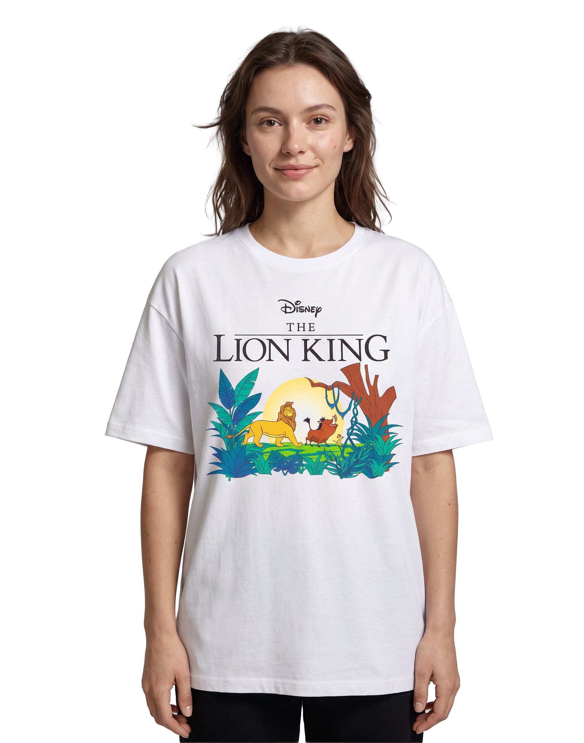 Disney Women's White The Lion King Lion King Short Sleeved T-Shirt | In | Size: Small
