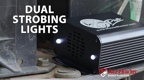 Miniatura 8 de Mouse Blocker Pro - Ratón ultrasónico de alta potencia de 12 voltios y disuasorio de roedores con un modo de desalojo y LED de doble estroboscópico