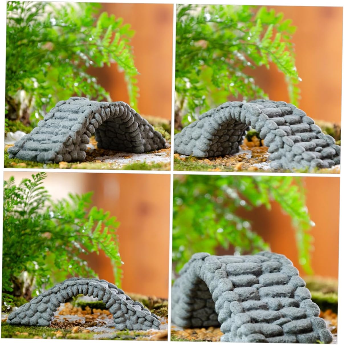 Garden Bridge Decor Tiny Resin Bridge Model for Outdoor Garden Indoor Landscape Durable Micro Landscaping Adornment for Courtyards Balconies