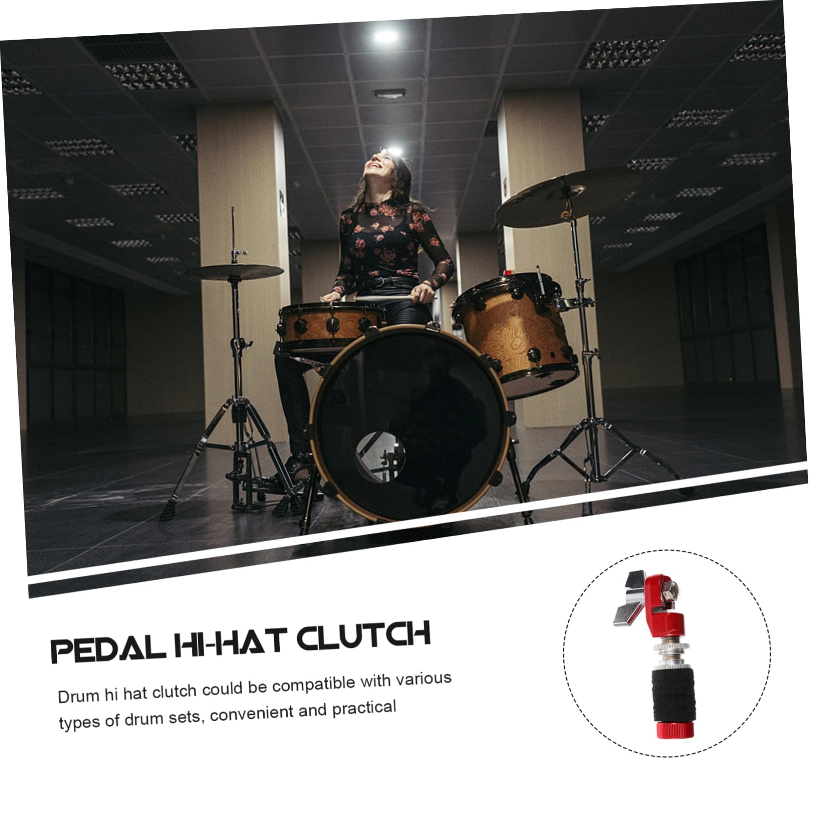 ULDIGI Percussion Instrument Parts Replacement Hi Hat Clutch Drum Metal and Felt Drum Clutch