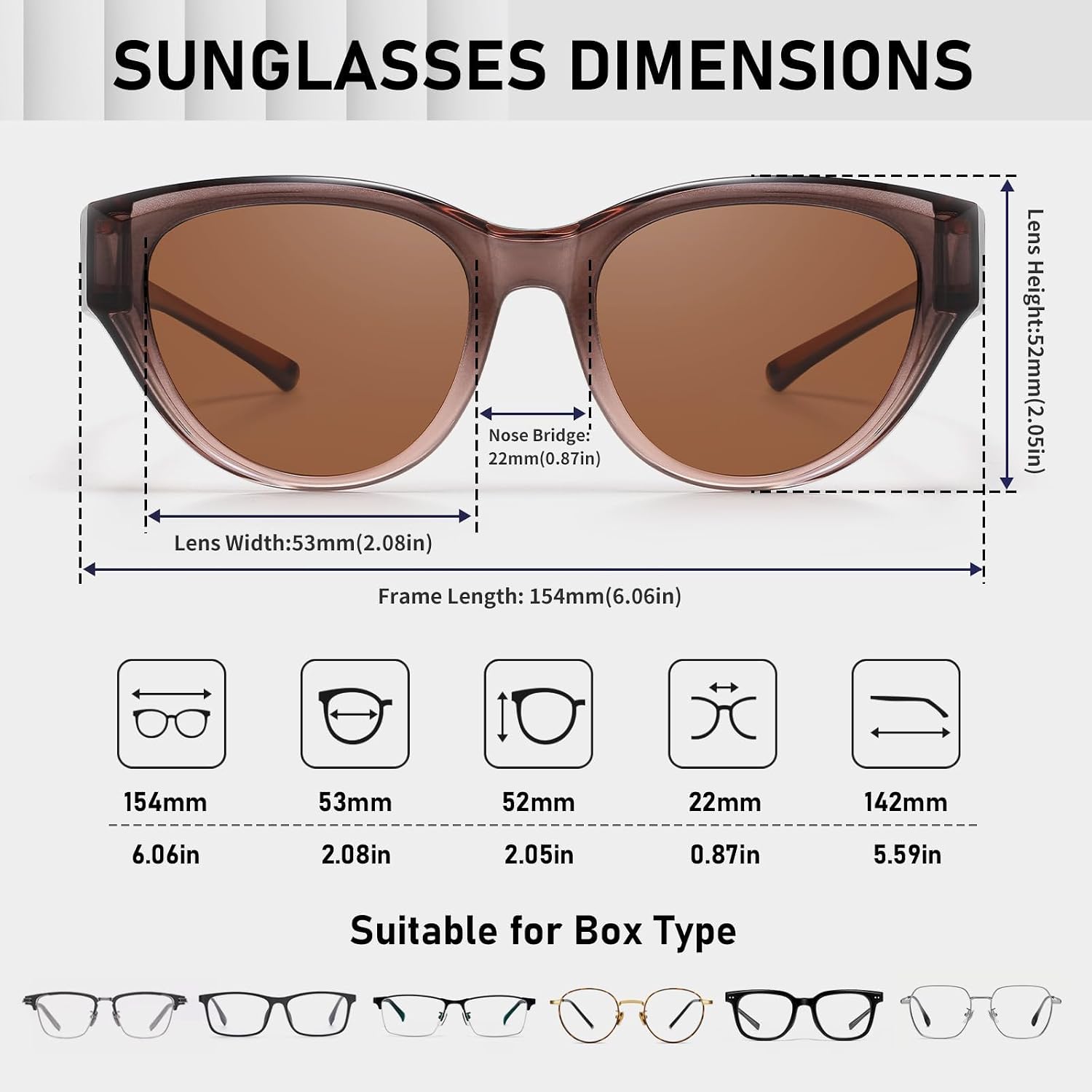 HAOLOTA Polarized Fit Over Sunglasses for Women, UV400 Cat Eye Wrap Around Overglasses for Prescription Glasses & Driving