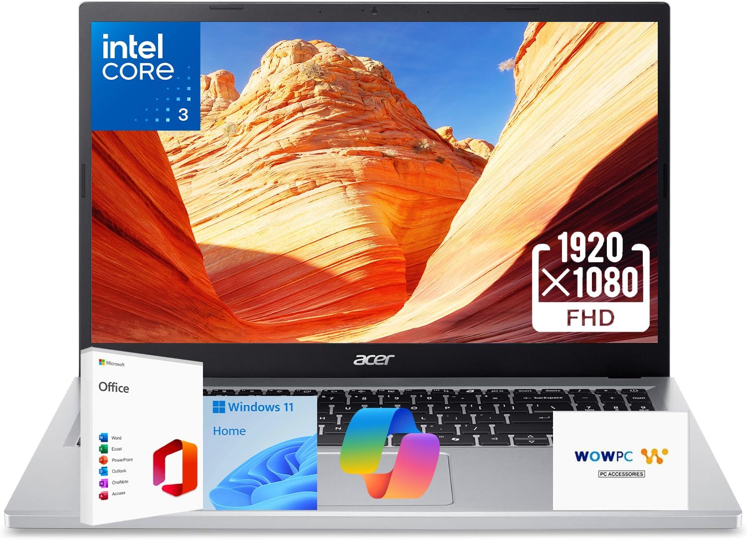 acer Aspire Go 15 Laptop • 15.6” Full HD Display • Next-Gen Intel Core i3 N355 (…