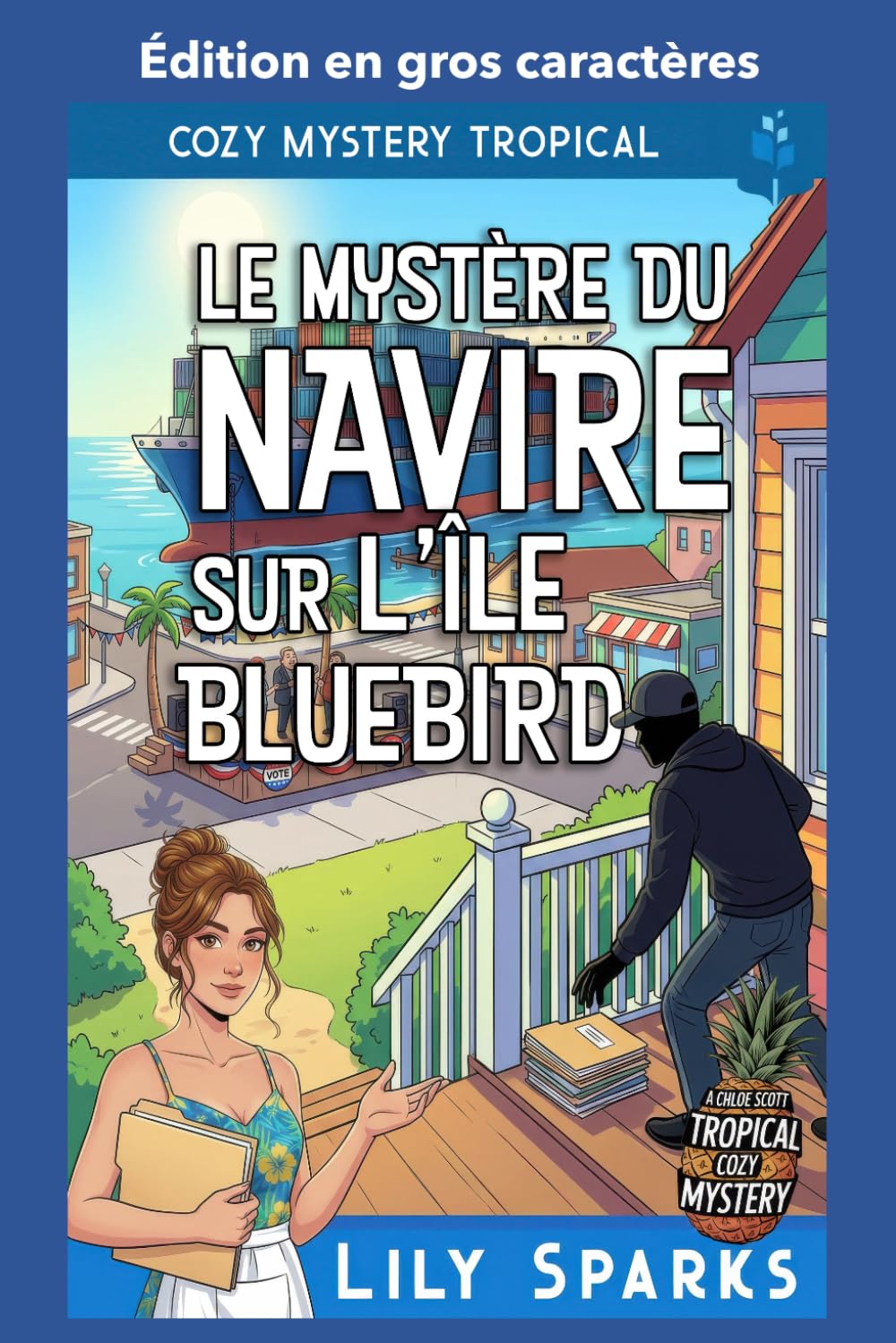 Le mystère du navire sur l’île Bluebird: Édition en gros caractères (Chloé Scott Mystère sous les Tropiques Édition en gros caractères)