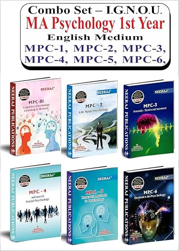 NEERAJ IGNOU 1ST YEAR MA Psychology MPC 1st Year ENGLISH Medium COMBO SET MPC-1,MPC-2,MPC-3,MPC-4,MPC-5,MPC-6.IGNOU 1ST YEAR