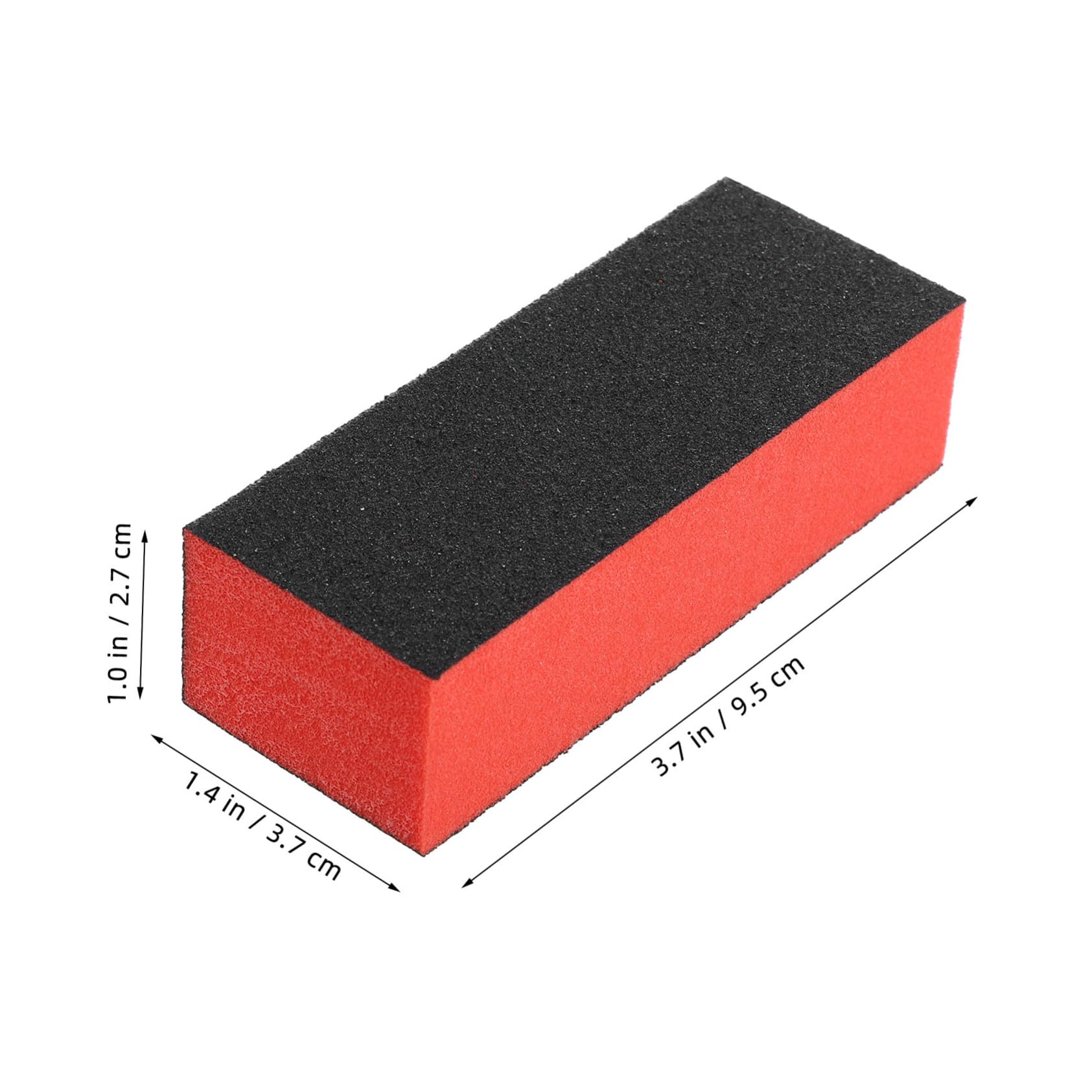 Polierblock und Schwamm Nagelfeile Orangefarbener Polieren mit 3-seitigem Design 60 und 80 Körnung Stabilem Kunststoff für Fingernägel für Professionelle Maniküre und Pediküre