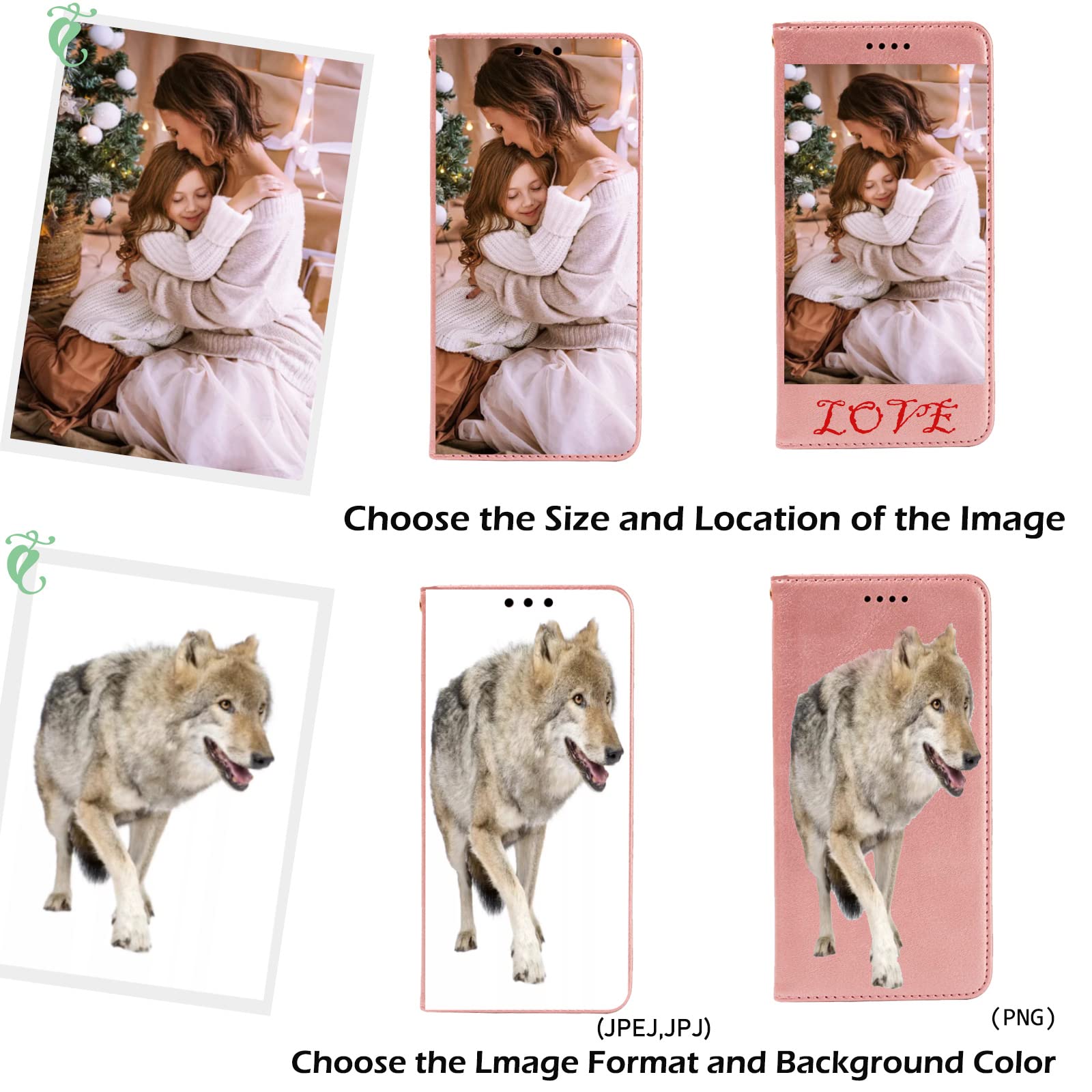 Custodia Personalizzata Per Oppo A16 In Pelle PU Con Portafoglio - Cover Flip Con Slot Porta Carte, Stampa UV Con Foto O Scritta, Nero - 3
