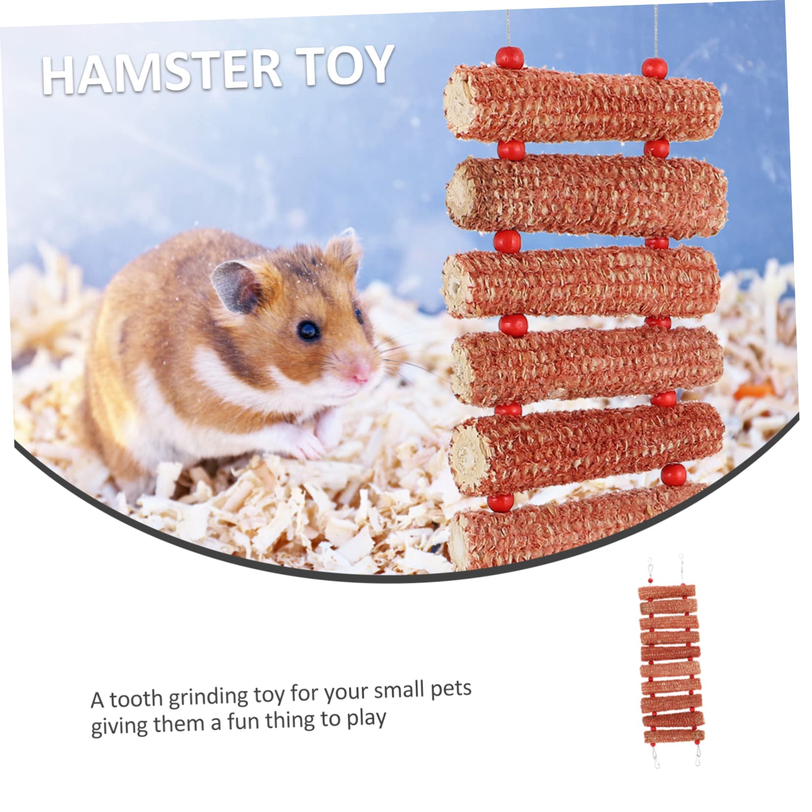 Angoily 3pezzi Giocattolo Decorativo Per Piccoli Animali Guscio Di Mais Accessorio Per Conigli e Criceti Gioco Molar Per Animali Domestici Sicuro e Pratico Per Divertimento e Esercizio