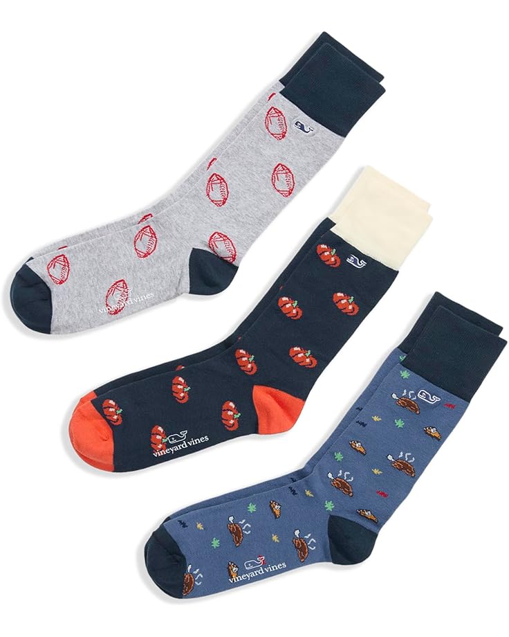 Vineyard Vines Thanksgiving Icons 3-pack Socks - Pair View