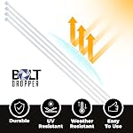 12" Câblodistribution Zip blanc100 Boîte), 40lbs Résistance à la traction, lourd service, auto-démarrage de câble en nylon de qualité supérieure pour l'intérieur et l'extérieur par Bolt Dropper (Blanc)