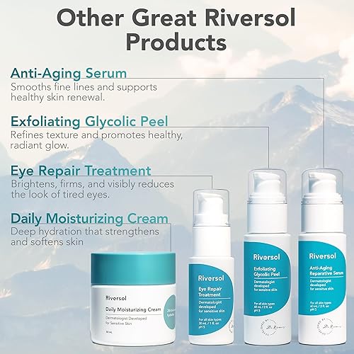 Miniatura 6 de Riversol Tratamiento de retinol Crema facial, ojos y noche para pieles sensibles Fórmula desarrollada por dermatólogos con retinol puro 0.5% +