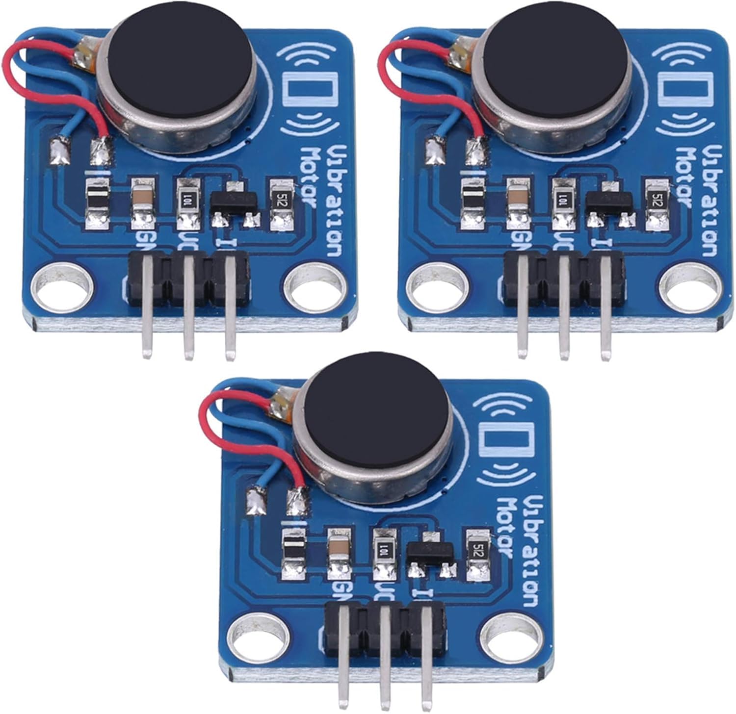 3PCS Vibration Motor,PWM Precise Control Vibration Motor Module,DC5V 9000RPM Haptic for DIY Projects and Interactive Devices Industry Machine Electric Machine