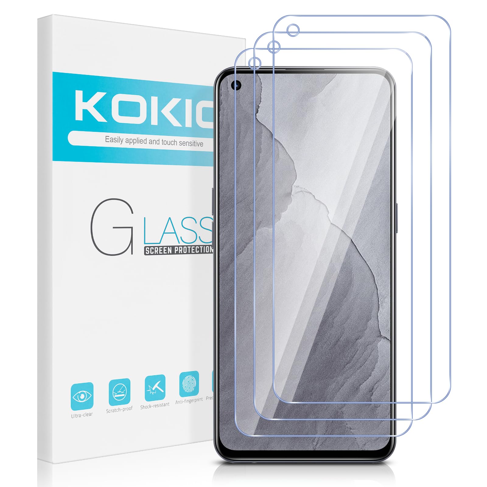 3 Pellicole Protettive In Vetro Temperato Per Realme GT 5G - 9H, Anti Graffio, Anti Impronte - 2