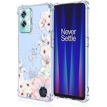 for OnePlus Nord N30Se 5G,for Oppo A79 5G,A2 5G Phone Case with Clear Floral and Butterflies Pattern,Shockproof Protection Soft TPU Case for OnePlus Nord N30Se 5GPink Flowers/Butterflies