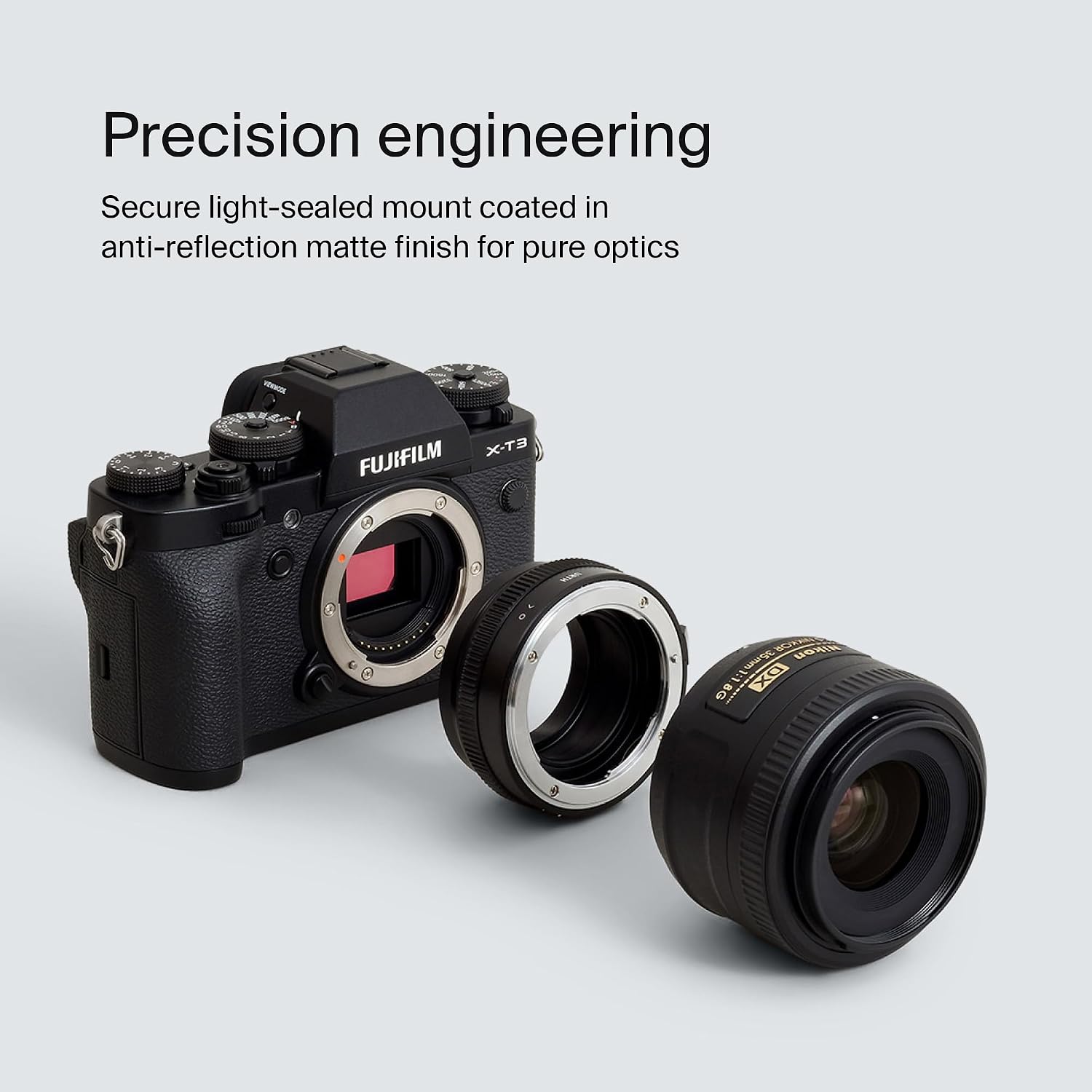 Urth Lens Mount Adapter (Manual): Compatible with Nikon F (G-Type) Lens to Fujifilm X Camera Body