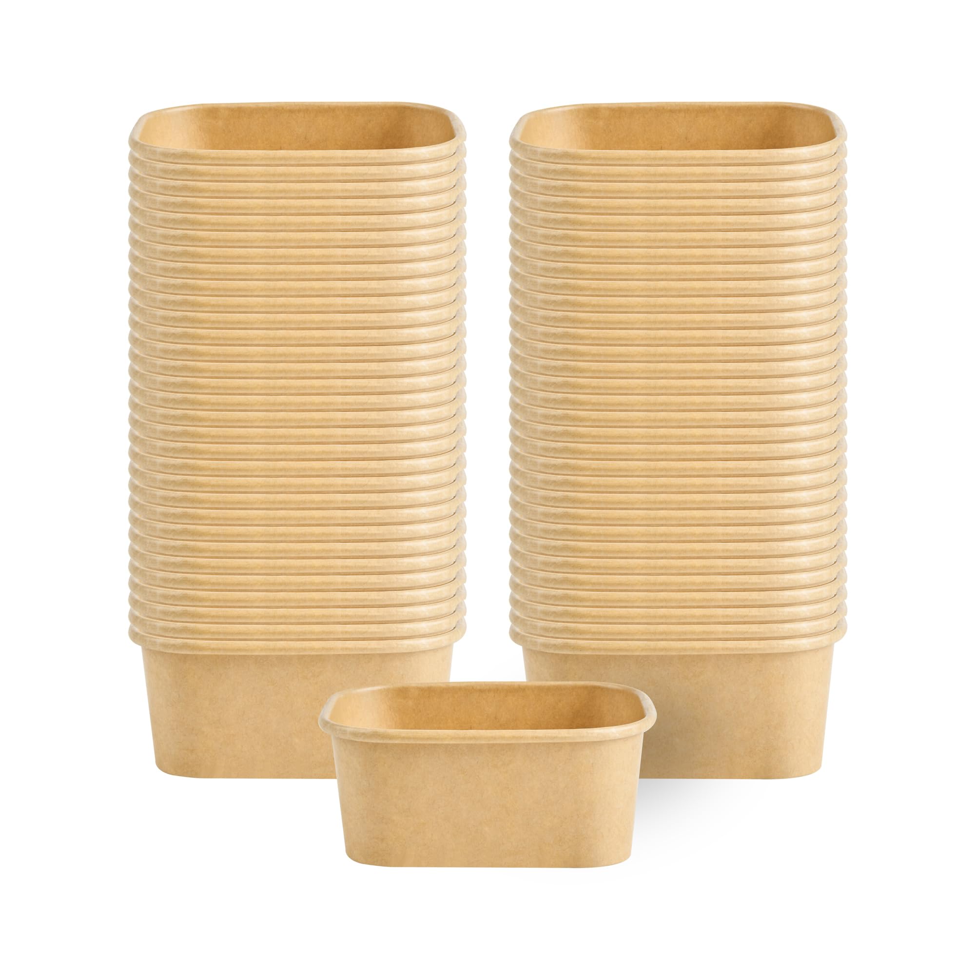 Coppetta 7 Ounce Dessert Cups, 50 Greaseproof Ice Cream Cups - Lids Sold Separately, For Hot And Cold Foods, Kraft Paper Yogurt Bowls, Disposable, For Sundaes, Mousse Or Puddings - Restaurantware