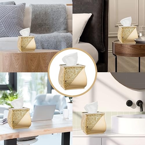 Miniatura 3 de Zahari Home Sinatra - Caja de pañuelos cuadrada para baño, dormitorio, sala de estar, champán