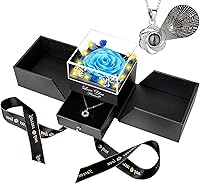 Vista 27 de Rosa Real Colorida Preservada - Flores Eternas Regalo de Rosa para Mamá Abuela Esposa Novia en el Día de la Madre Cumpleaños San Valentín Navidad