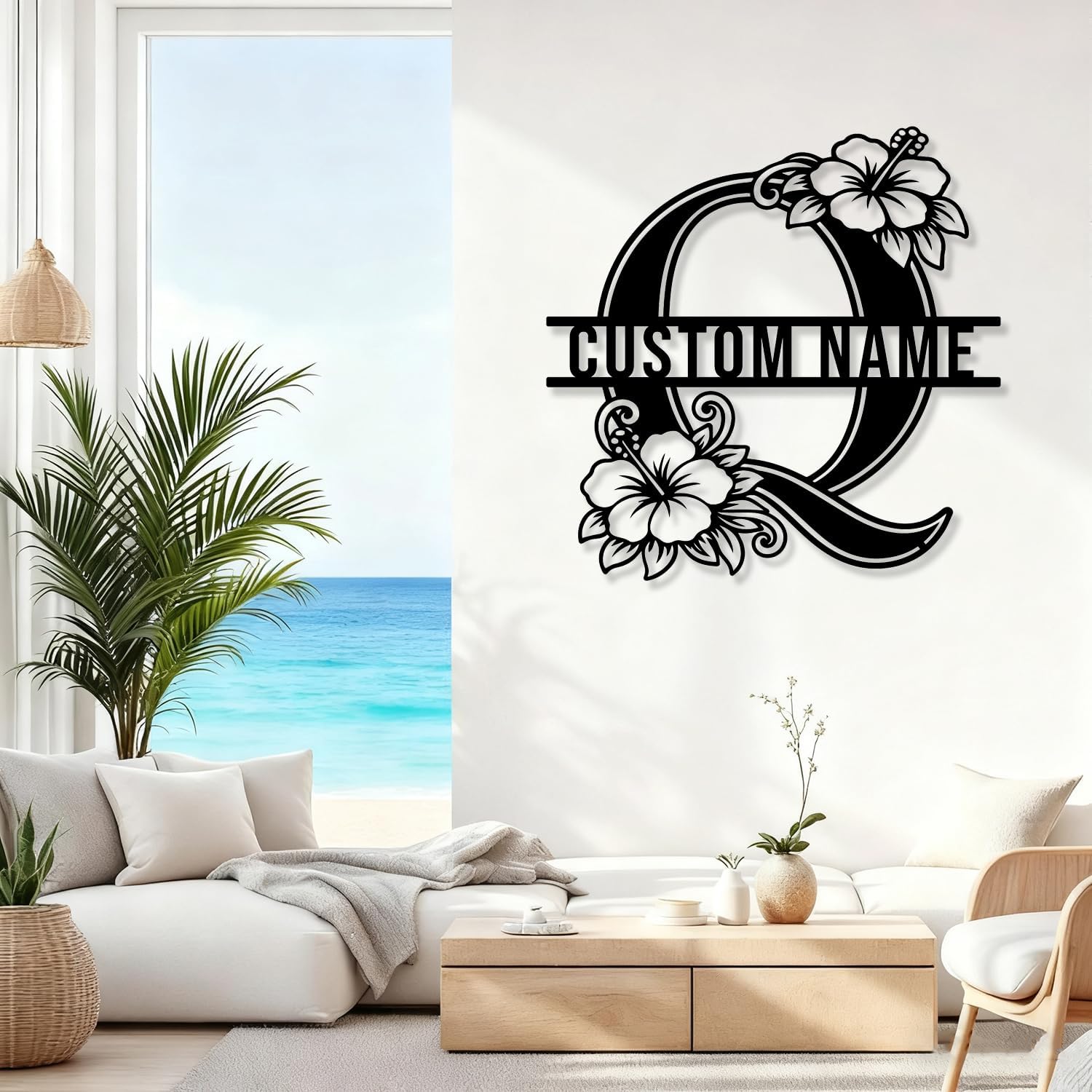 Custom Letter Metal Sign,Personalized Monogram Name Wall Art, Initial Letter Decor,Family Name Plaque,Garden Yard Decor,Custom Address Sign (Style-17)