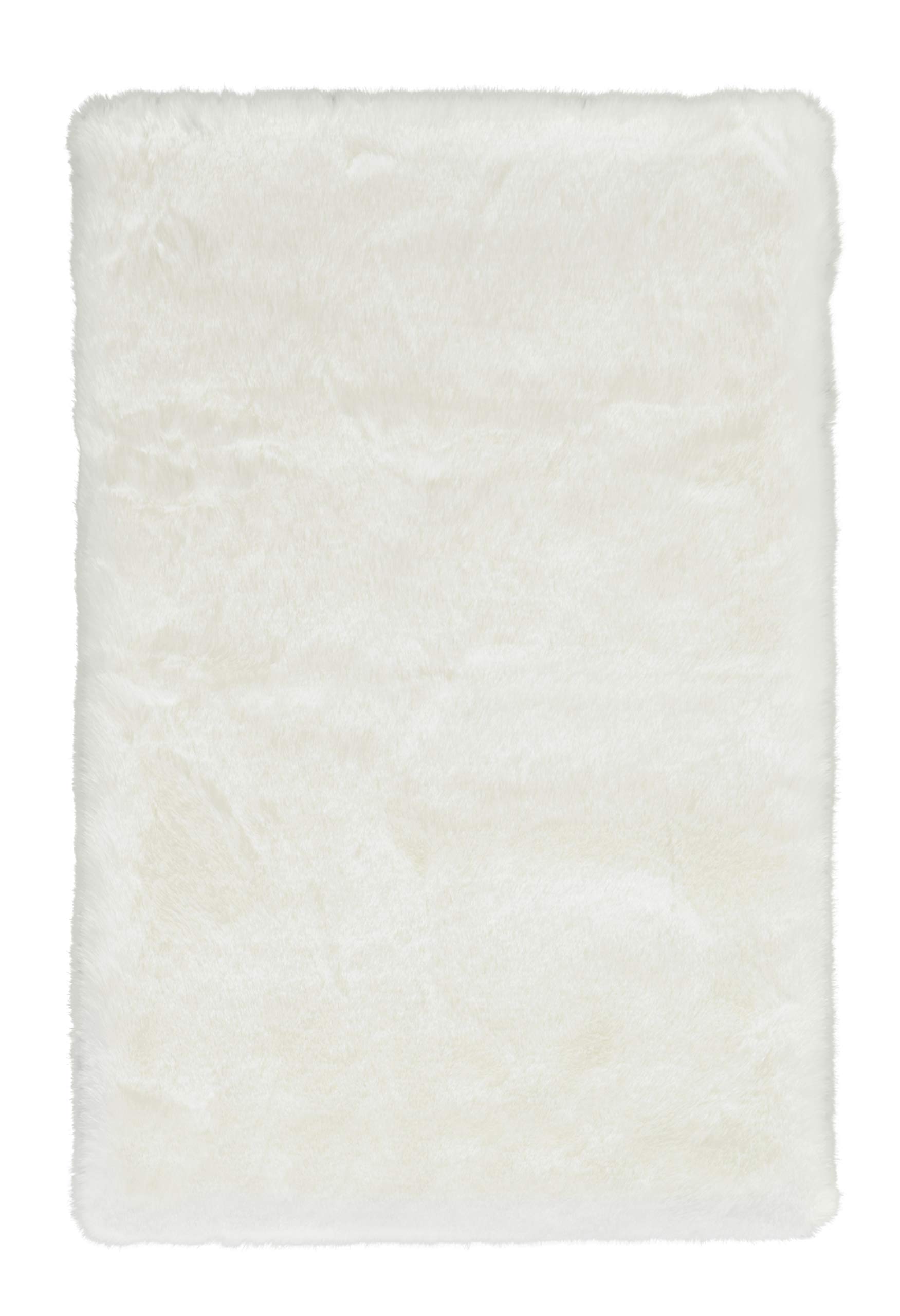 Superior Lot de 2 couvre-lits en fausse fourrure d'agneau douce et moelleuse Motif flokati en fourrure synthétique unie pour chambre d'enfant, chambre à coucher, tapis de lit Blanc 2 x 90 x 140 cm