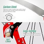 Suchtale 14ft Pole Saw for Tree Trimming Tree Pruner Manual Steel Blade | 10ft, high strength lightweight handles,with sharp steel blade, for high branches, shrubs and twigs
