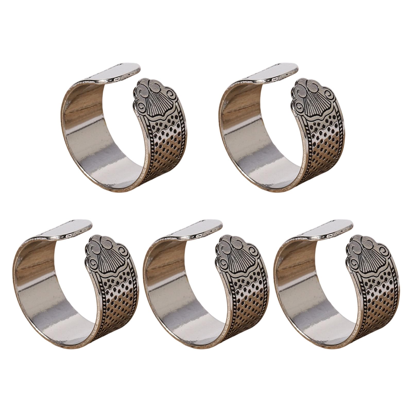 Whoasyst Sturdy Alloy Finger Guards Thimble Essential Tool for Stitching in Dressmaking and Upholstery Work Mixture Finger Defender