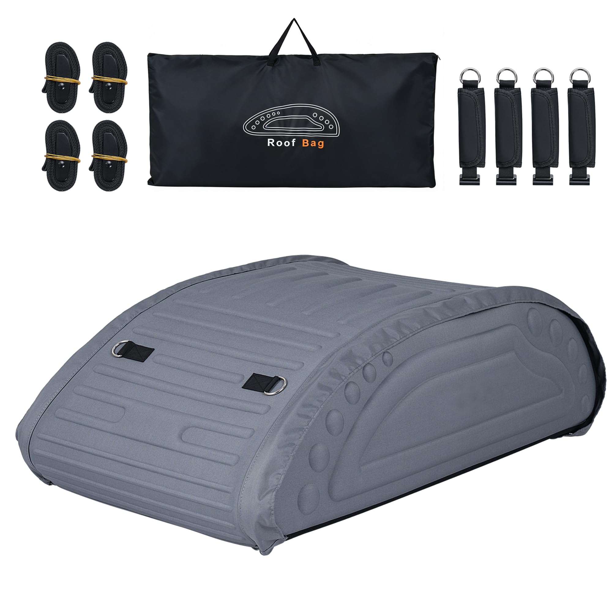 GIANTEX Borsa da Tetto per Auto 400 L, Box Portabagagli in Tessuto Oxford Impermeabile, Design Aerodinamico e Universale, Portapacchi Pieghevole e Antiscivolo con 4 Corde