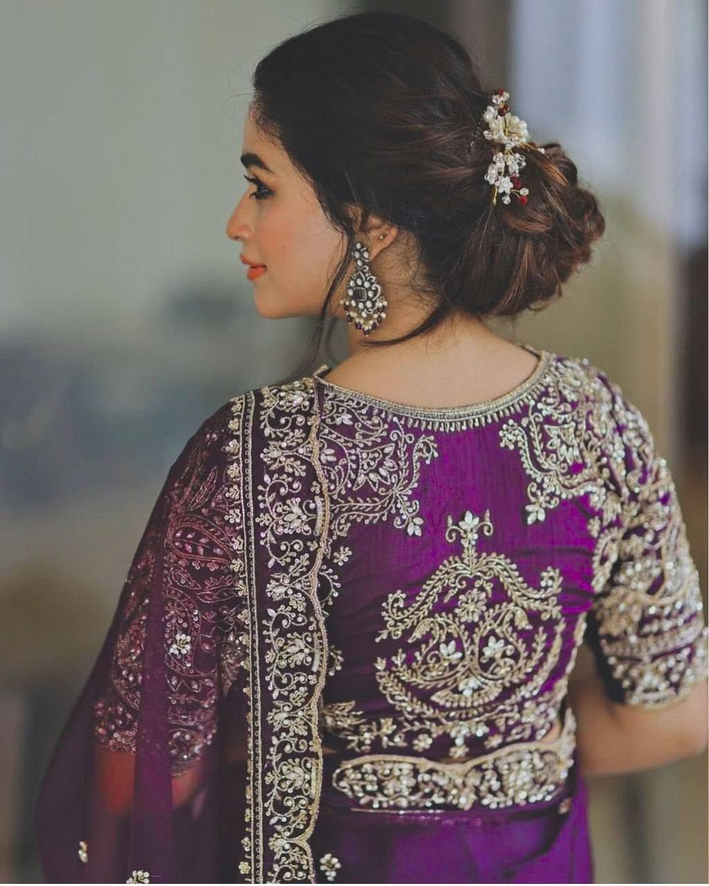 Women's Oragnza Silk Embroderiy Sequance Work Saree For Women With Unstitched Blouse Piece
