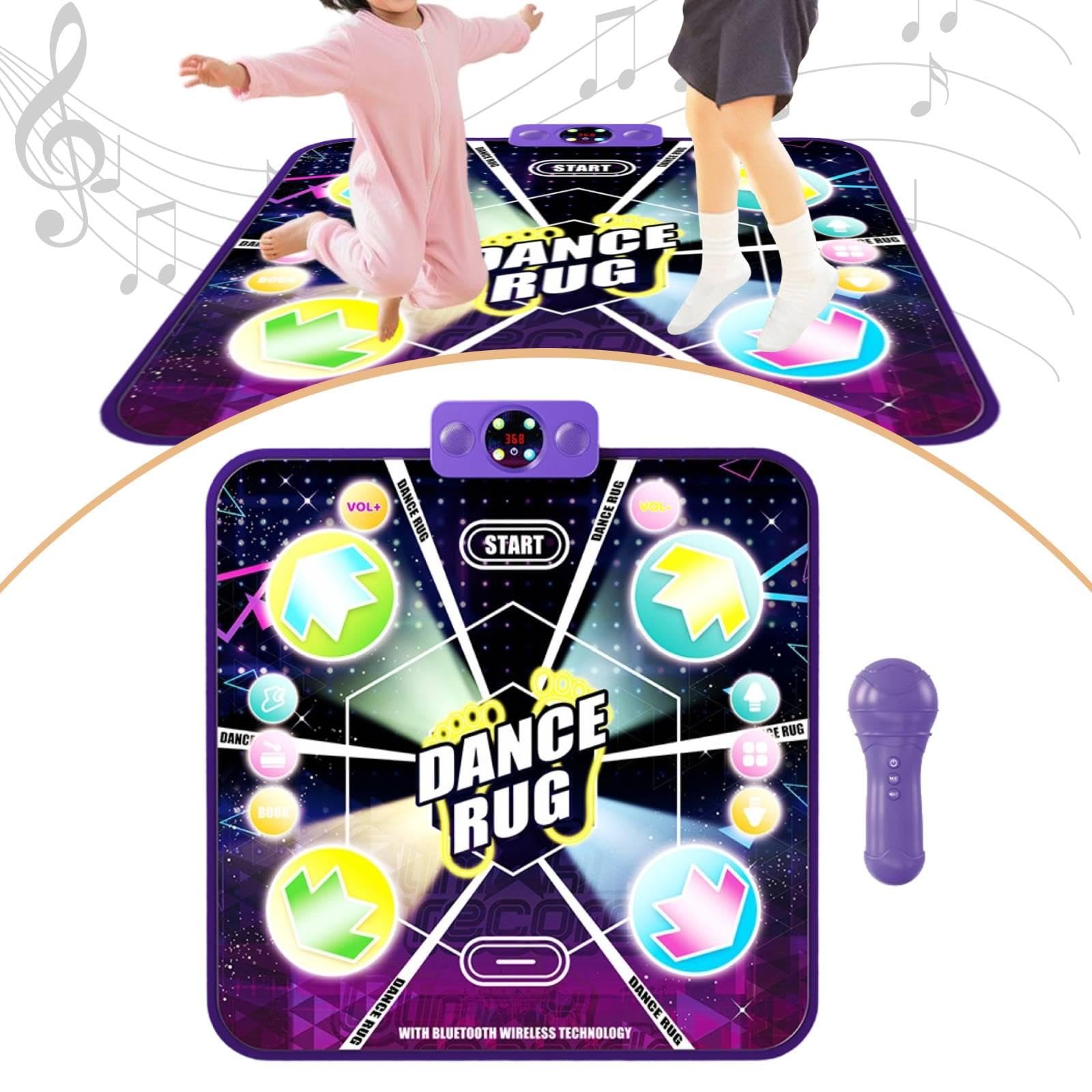 Tappeto da Ballo Luminoso per Bambine E Bambini, Tappeto Interattivo con Musica, Tappeto da Gioco Elettronico per La Casa, Regalo di Compleanno