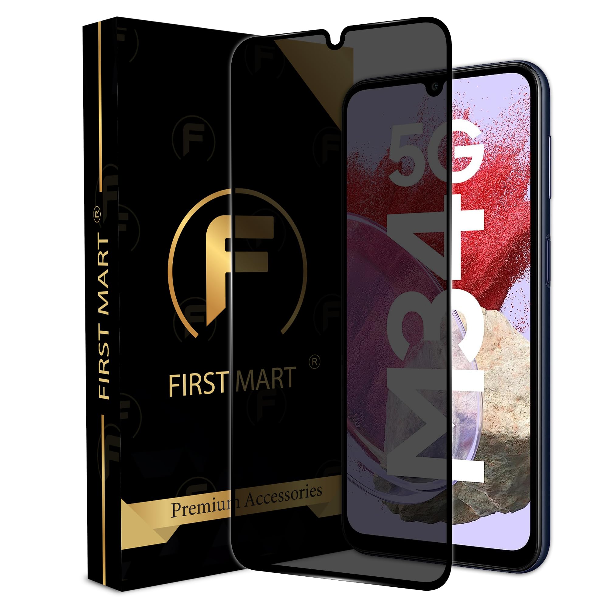 FIRST MART Privacy Tempered Glass for Samsung M34 5G / F34 5G / A34 5G with Edge to Edge Full Screen Coverage with Easy Installation Kit | Anti Spy Glass (B0CBGY66KV) Amazon Price History, Amazon Price Tracker
