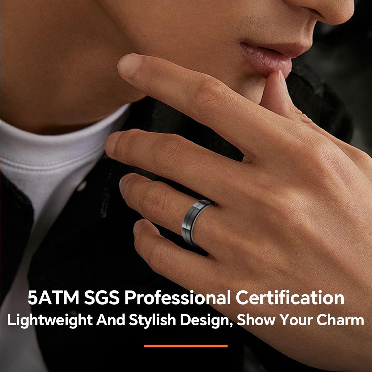 2025 Gesture Control Smart Ring for Men & Women, Free Subscription New Ultra-Thin Fitness Tracker, 24/7 Tracking of Activity Health, Sleep, Body Temperature, Android and iOS (Gold Size 11)