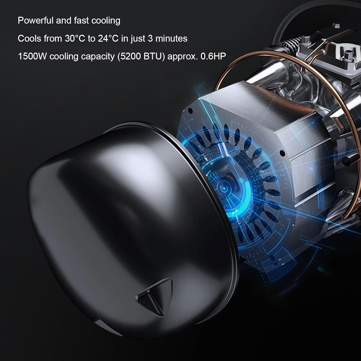 Portable Air Conditioner, Energy Efficient 5200BTU Cooling Heating Compact Size AC Unit for Dormitory Kitchen Camping (US Plug 110V)