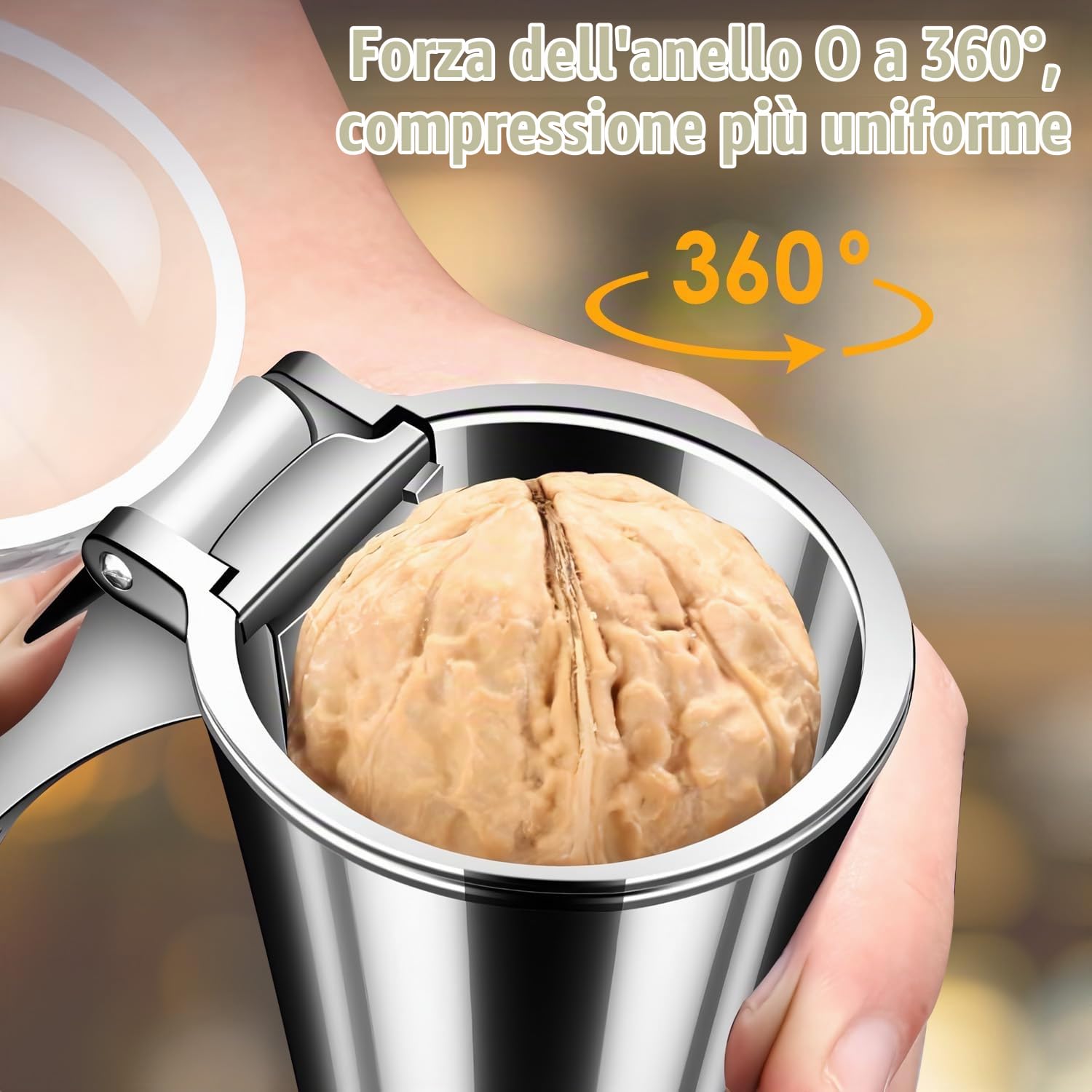 Drado Schiaccianoci, Pinze per Noci Schiaccianoci in Metallo, Manico Curvo, Forma Originale, Facile da Pulire, Sicuro per Evitare Fuoriuscite, 13 * 6cm (280g)