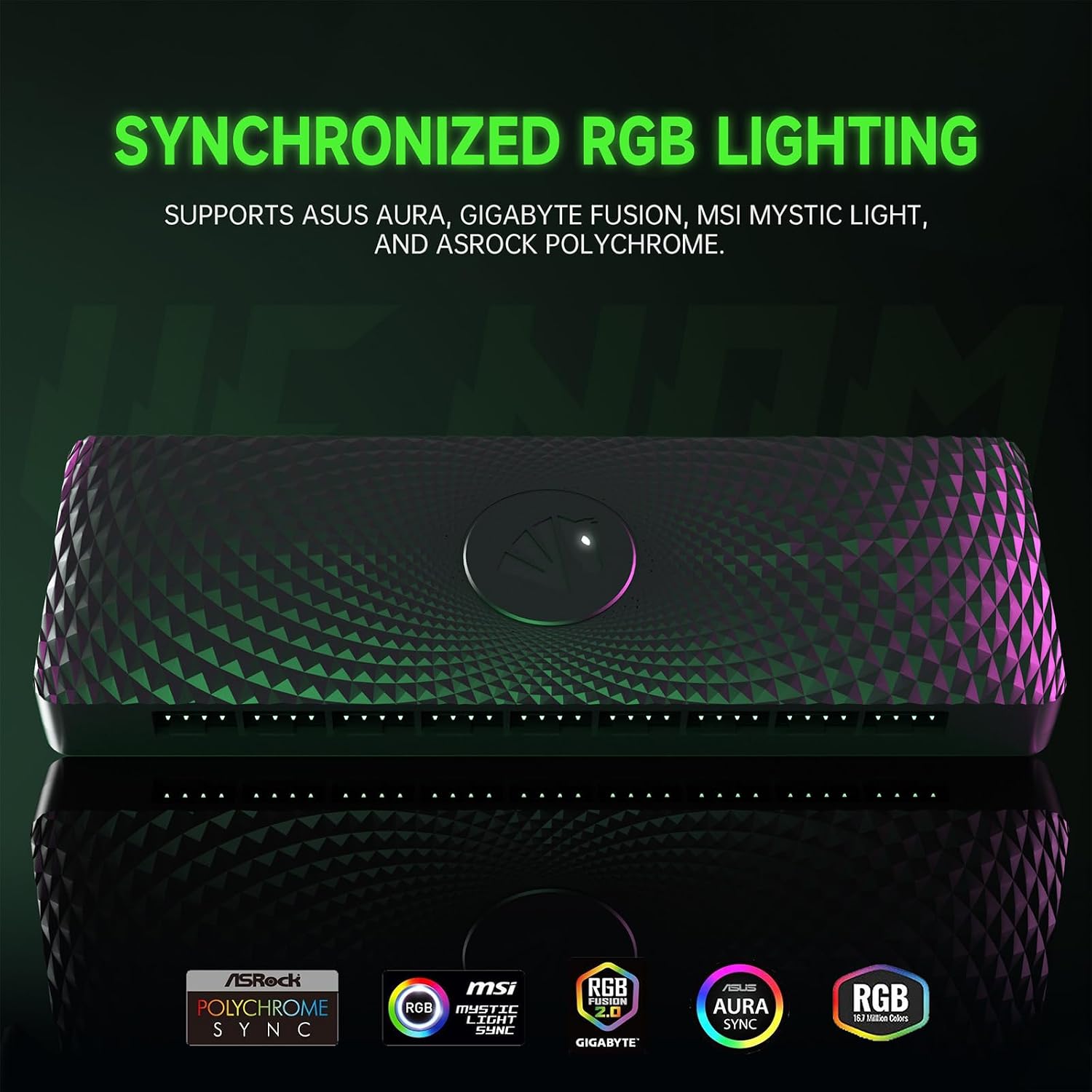 AsiaHorse VE-HUB 2IN1 ARGB/PWM hub Used SATA Power Supply,9 Ports for Addressable RGB Lighting with 9 Port PWM (Black)