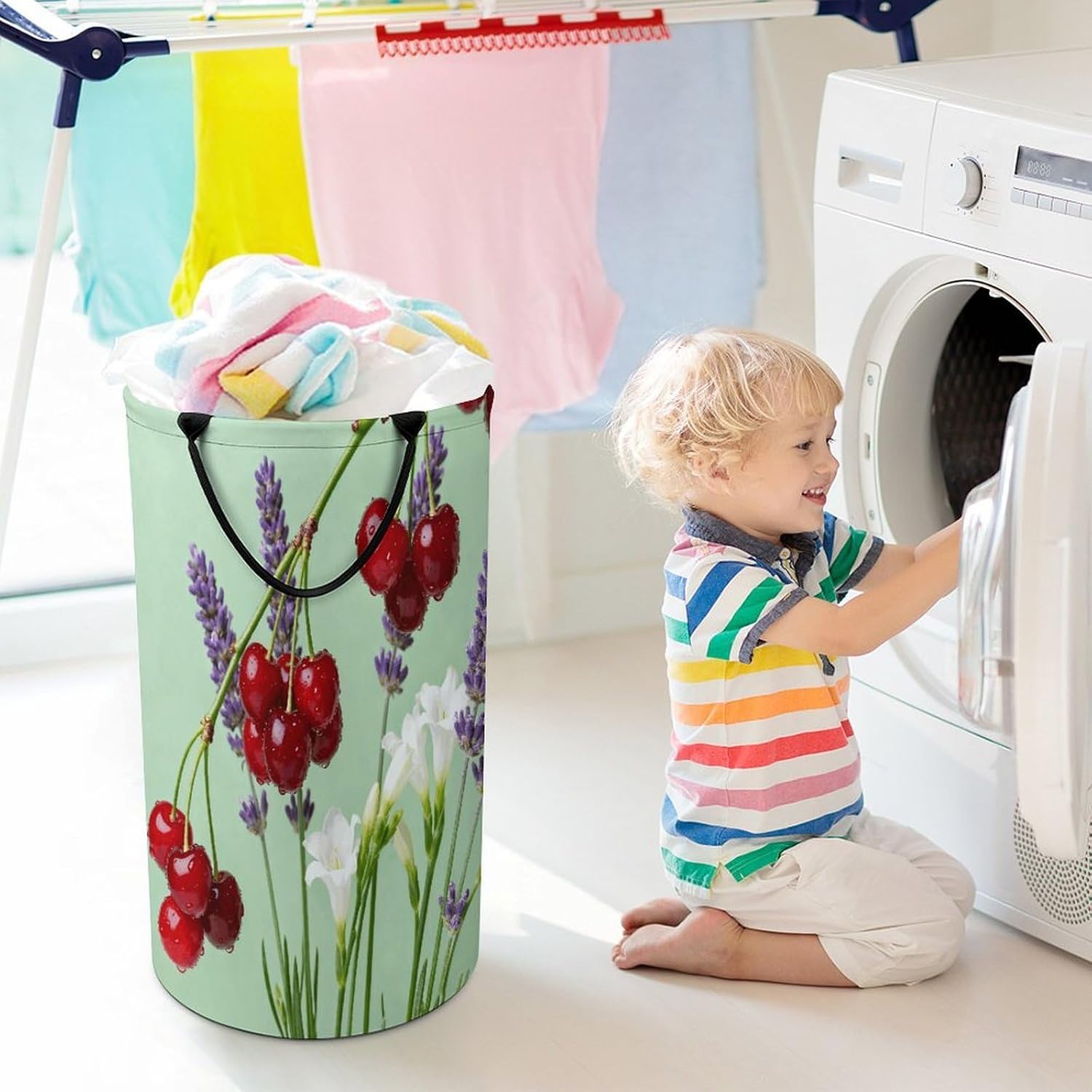 Dirty Clothes Basket Extra Large 110l Open Top Laundry Hamper With Portable Carry Handles, Foldable Waterproof Clothes Basket Spacious Laundry Bag For Bedroom Bathroom Laundry Room Dorm