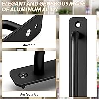 Vista 4 de Piutouyar 2 Pack Aluminum Alloy Sliding Barn Door Handle, 128mm / 5 Inch Hole Center Gate Door Handle, Closet Door Pulls with Plate for Kitchen