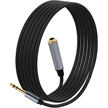 1/4 Inch TRS Extension Cable,3M 6.35mm Stereo Male to Female Quarter Inch Connectors Audio Extension Cable Cord for Amplifiers,Headphone Guitar Instruments -9.8FT