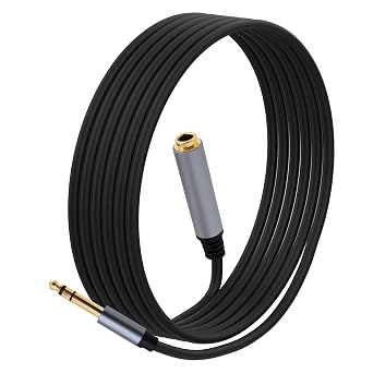 1/4 Inch TRS Extension Cable,3M 6.35mm Stereo Male to Female Quarter Inch Connectors Audio Extension Cable Cord for Amplifiers,Headphone Guitar Instruments -9.8FT